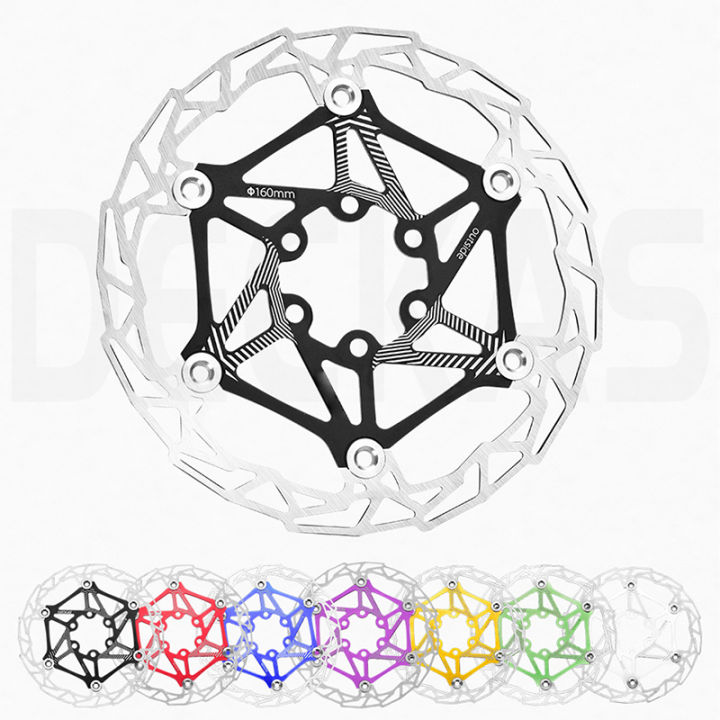 gude001เบามาก82g-cnc-6นิ้ว160มม-ดิสก์เบรก6สลักเกลียวอะไหล่โรเตอร์โรเตอร์จักรยานเสือภูเขา4สี