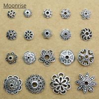 ▧ 30Pcs Antique Silver Plated Flower Bead Caps Metal Spacers for Jewelry Making Bracelet Accessories Findings DIY HK104