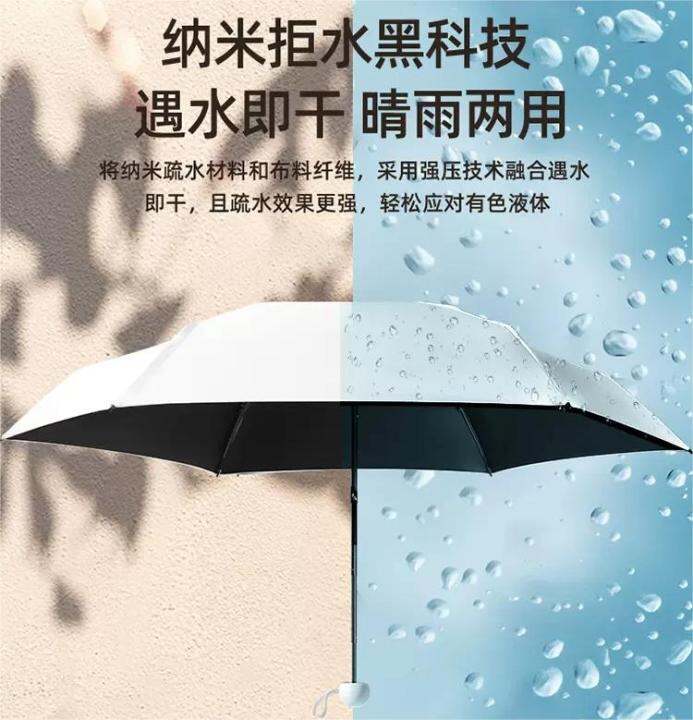 koetsu-cod-ลด-50-6-bone-umbrella-mini-capsule-umbrella-small-clear-sunscreen-sunshade-sun-umbrella-female-vinyl-folding-pocket-sunny-umbrella