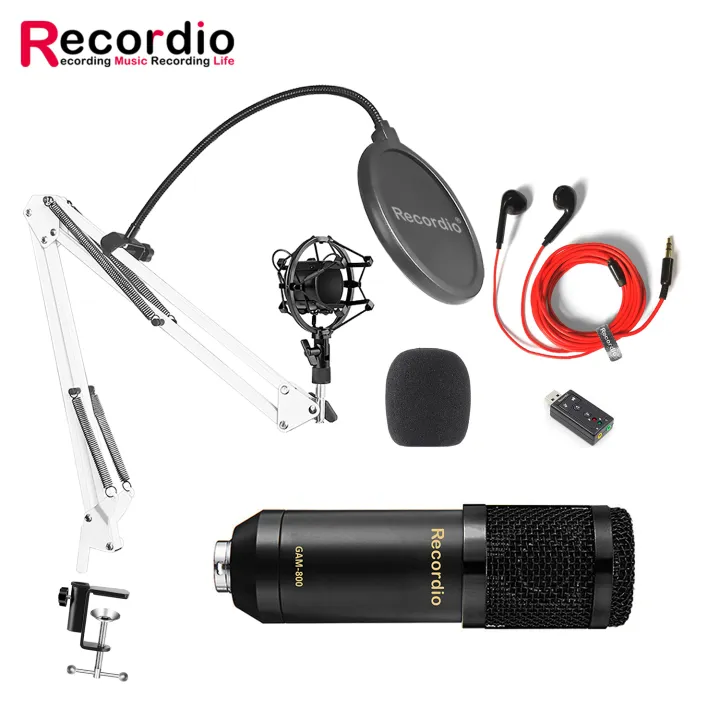 BM800 Green Audio Microphone Professional Studio Condenser Sound