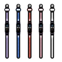 pengyigan For Mi Band 6 5 4 3 Strap Silicone Color Matching Smart watchband Xiao MI 6 5 Watch Band Bracelet Smart Sports Fitness Wrist