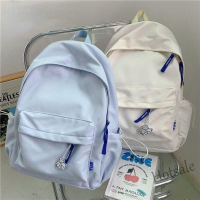 【hot sale】☇ C16 Korean Version Schoolbag Girls Large Capacity Backpack Solid Color Backpack Student Cute Backpack