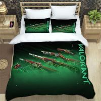 ❦♦❈ Game Valorant 3D HD gamer printed bedding Queen bedding set Soft and comfortable customized King size bedding set