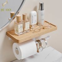 Log beech toilet roll box facial tissue paper holder toilet roll paper solid wood frame paper towel roll paper holder phone rack Toilet Roll Holders