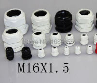 M16X1.5 4-8มม. สายเคเบิลต่อมไนลอนสายเคเบิลกันน้ำพลาสติกปะเก็นกันน้ำคงที่สายเคเบิลพลาสติกต่อม100ชิ้น