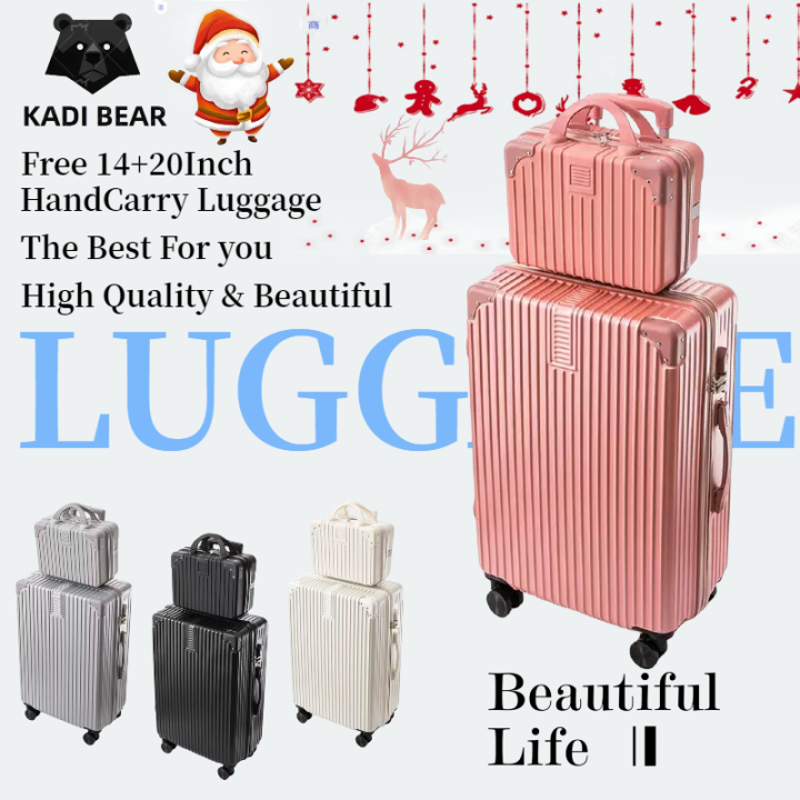 (KADI BEAR)Luggage 18/20/Free14+20Inch Suitcase 360° Universal Silent ...