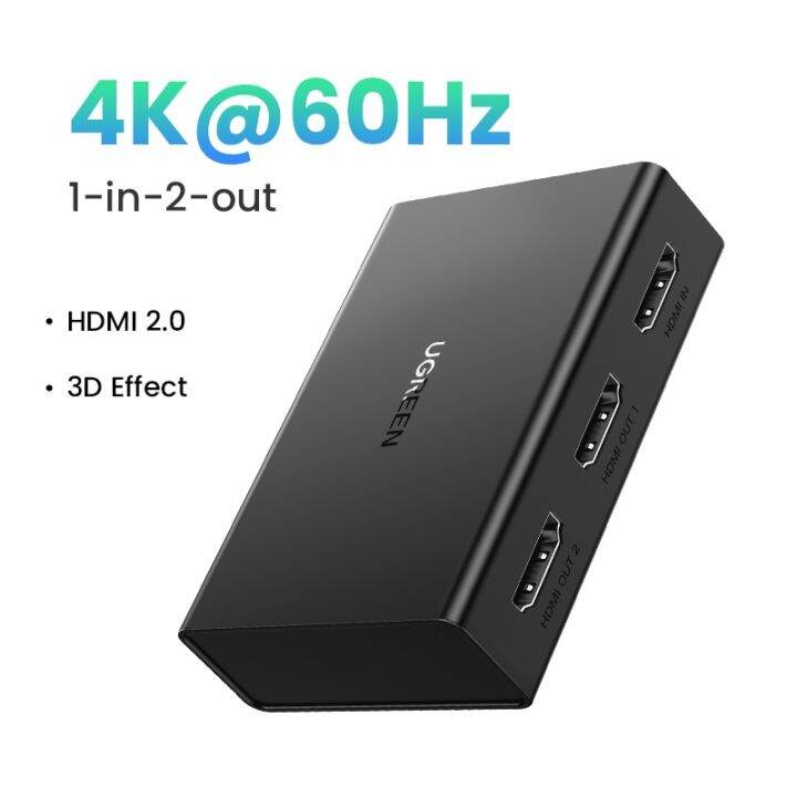 ugreen-อะแดปเตอร์แยก-hdmi-4k60hz-เข้า-1-ออก-2-hdmi-2-0-สําหรับ-ps4-xbox-360-switch-macbook-tv