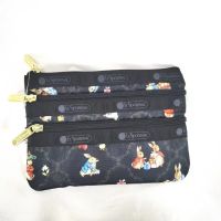 LeSportsac music broadcast poem 2021 fashion and Lovely personality printed hand three zipper receive packages in 7158