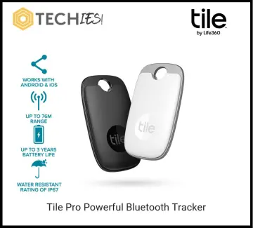 Tile Pro 2-Pack Black+White Powerful Bluetooth Tracker Keys 400ft Range