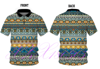 （xzx  31th）  （ALL IN STOCK） 2023 Basic Tribal Color High Quality Multi Pattern High Quality Quick Drying Polo Zipper 05