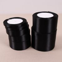 (25 Yards/roll) Black Single Face Satin Ribbon Party Decoration Gift Wrapping Christmas Ribbons Sewing Gift Wrapping  Bags