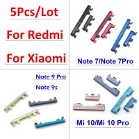 5ชิ้น/ล็อตเหมาะสำหรับ Xiaomi Mi 10 Pro Redmi Note 10 Pro Note 7 Pro Note 9S 9 Pro ปุ่มพาวเวอร์ด้านข้าง + ปุ่มปรับระดับเสียง