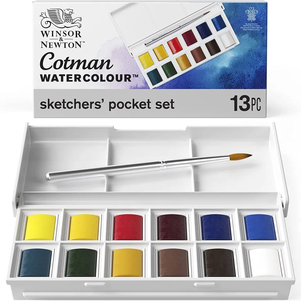 Superior 18/25/33/42 Solid Watercolor Paint Set With Water Brush
