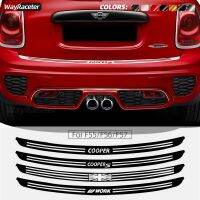 Car Rear Bumper Trunk Decoration Decal Load Edge Protector Guard Sticker For MINI Cooper S F55 F56 F57 2014-On JCW Accessories