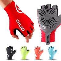 ✽▽✻ GIYO สั้นขี่จักรยานถุงมือ Fingerless ถุงมือ Anti-SLIP จักรยานผ้า Lycra Half Finger Mitten สำหรับ Mtb จักรยานกีฬา