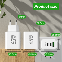 เครื่องชาร์จ GaN 65W ที่ชาร์จชาร์จเร็ว Usb C ที่ชาร์จสำหรับ Xiaomi 12 Pro Samsung S22 Iphone 13 14 Pro QC 3.0อะแดปเตอร์โทรศัพท์มือถือ