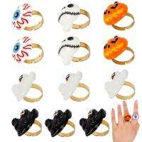 Halloween Resin Ring Pumpkin Design Open Finger Ring Portable Halloween Party Jewelry Birthday Gift for Women Girls pleasure