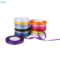 ?【Lowest price】HOMA 22M/ม้วน10MM ผ้าไหมซาตินริบบิ้นสำหรับงานฝีมือของขวัญห่อปาร์ตี้ตกแต่งงานแต่งงาน