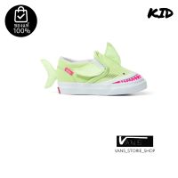 VANS SLIP ON V SHAKE LIGHT GREEN TRUE WHITE TODDLER *รองเท้าเด็ก* (สินค้ามีประกันแท้)