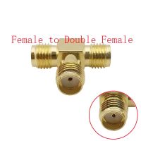 1Pcs SMA Female to Double SMA Female T Shape SMA 3 Way Splitter Tee RF Coax Adapter Connector for Antennas Broadcast Radios WiFi