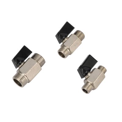 1/4" 3/8" 1/2" Male Thread Brass Ball Valve Air Compressor Valve Water Gas Oil Shut Off Valve High Temperature Pipe Fitting 1Pc Plumbing Valves