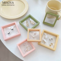 MIAOYA Fashion Jewelry Shop INS กล่องเก็บเครื่องประดับหลากสีสำหรับสุภาพสตรี กล่องบรรจุภัณฑ์เครื่องประดับใสสำหรับนักเรียน วัสดุบีบอัดบรรจุภัณฑ์ที่สวยงามสไตล์อินเทรนด์