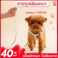 สายจูงสุนัข สายจูง สายจูงหมา เชือกจูงสุนัข Harness Leash ปลอกคอสัตว์เลี้ยง ฟรีสายจูงยาว 120 ซม