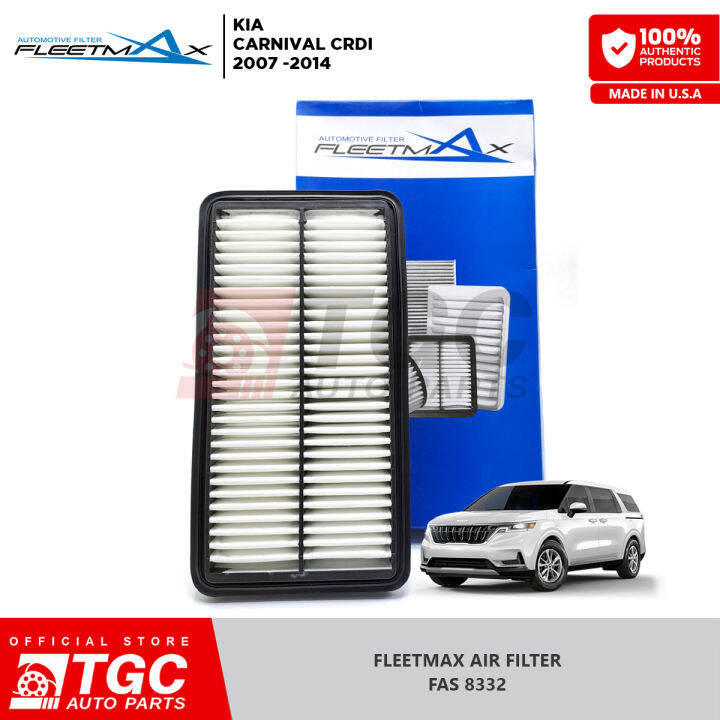 Fleetmax Air Filter / Air Cleaner KIA CARNIVAL CRDi 2007 2014 FAS 8332