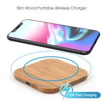 Wireless Charger Pad 5W Slim Wood Fast Charging For Qi iPhone 14 13 12 XS XR Samsung Note Quick Charge Dock Station Protable