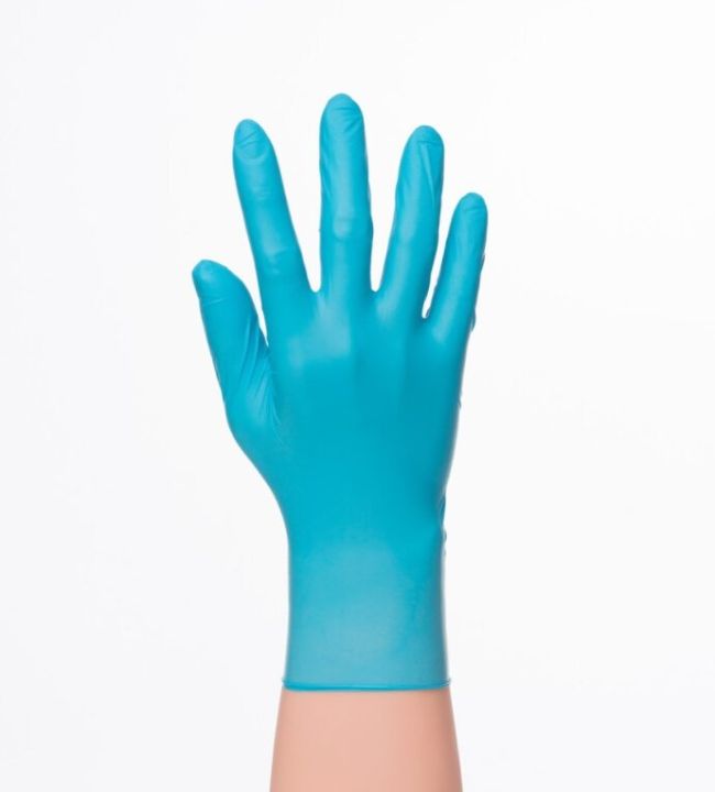 ถุงมือไนไตร-ถุงมือยางไนไตรฟ้า-กล่องสีทอง-ไม่มีแป้ง-100ชิ้น-ถุงมือยางแพทย์-ถุงมือทนร้อน-ถุงมือพยาบาล-ถุงมือยางทำงาน-ถุงมืออนามัย-s-m-l