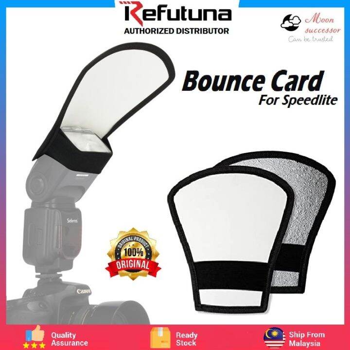 Refutuna Silver White 2in1 Two Sided Universal Flash Speedlite
