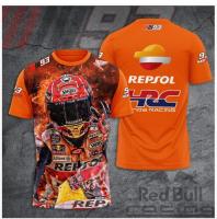 T SHIRT - Repsol Honda MotoGP Team HRC Unisex Casual T-Shirt Summer Fashion 3D Print Men Women Oversized Tee Tops  009  - TSHIRT