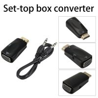 1pc hdmi-compatible to VGA Video Adaptor Male to VGA Female Converter 3.5 mm Jack Audio HD 1080P For PC Laptop Tablet Projector