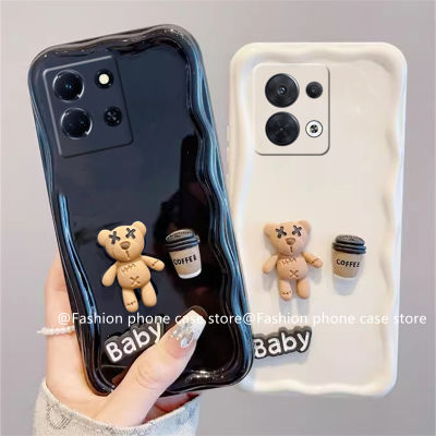 Phone Case เคส Infinix Note30 4G 5G Note 30 Pro Note 30 VIP ตุ๊กตา Stereotopic อินเทรนด์หมีกาแฟการ์ตูนตลกป้องกันเลนส์2023นุ่มฝาหลัง