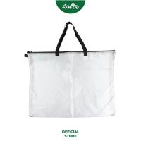 Somjai Selected กระเป๋าซิปใส่แบบใส A2 กระเป๋าเขียนแบบใส A2 กระเป๋าใส่กระดานใส วาดรูป สมใจ a2 Drawing Carrying Bag