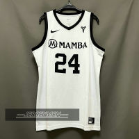 【High Quality】Mens New Original #24 Kobe Bryant Mamba Academy Jersey Swingman Heat-pressed White