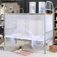 White Four Corner Post Bed Canopy Outdoor Camping Mosquito Net Storage Bag Insect Tent Protection Bedroom Size Netting