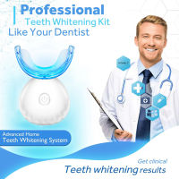 ชุดฟอกฟันขาว Teeth Whitening ฟอกสีฟัน รับประกัน 3 ปี เครื่องฟอกฟัน + เซรั่มฟอกฟันขาว 4 แท่ง ฟอกฟันขาว Dental Teeth Whitening Kit White 32 LED Lights Bleaching System Set Tooth Whitener Remove Plaque Stains 12% PAP