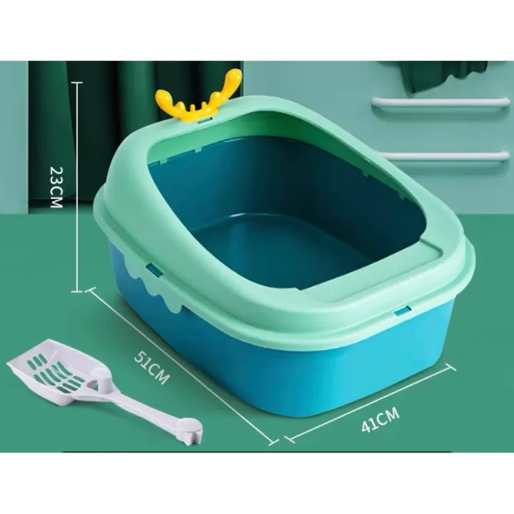 Cat litter box cute colorful litter box with High Border Lazada PH