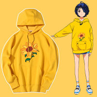 Anime Hoodie Oversized Pullover Yellow Sweatshirt Ladies Clothing Mens Clothing Couple Clothing Clothes Anime Crew Neck Hoodie