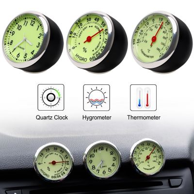 【CC】✑  Car Accessories Dashboard Decoration Interior Thermometer Hygrometer Truck Road SUV Ornaments