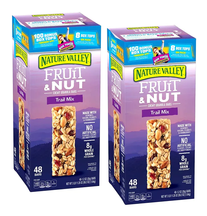 NATURE VALLEY Fruit & Nut Chewy Trail Mix Granola Bars 2 Box (48 Counts ...