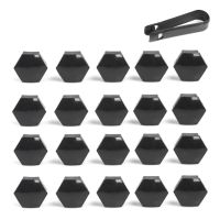 20pcs ABS Car Tyre Wheel Hub Covers Protection Caps Wheel Screw Protector Dust Proof with Nut Cover Puller for Tesla Model 3/Y Nails  Screws Fasteners