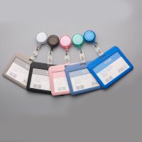 Women Student Credit Card Cover Case Pouch Creative Transparent Retractable Nurse Badge Doctor ID Card Clip Badge Holder