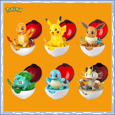 ใหม่น่ารัก Pokemon Pikachu Squirtle Charmander Psyduck Bulbasaur Fairy Ball สัตว์เลี้ยง Deformed Sphere Kawaii อะนิเมะของเล่นเด็ก