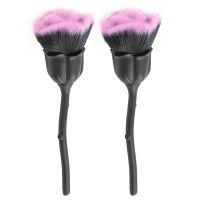 Nail Dust Brush Pink Rose Brush Nail Art Cleaning Brush Blush Powder Brush