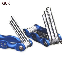 QUK ชุดประแจแบบพกพาพับอัลเลนคีย์ปรับได้พับได้ ไขควง Torx หกเหลี่ยมในครัวเรือนมินิซ่อมเครื่องมือช่าง DIY-Kuosie