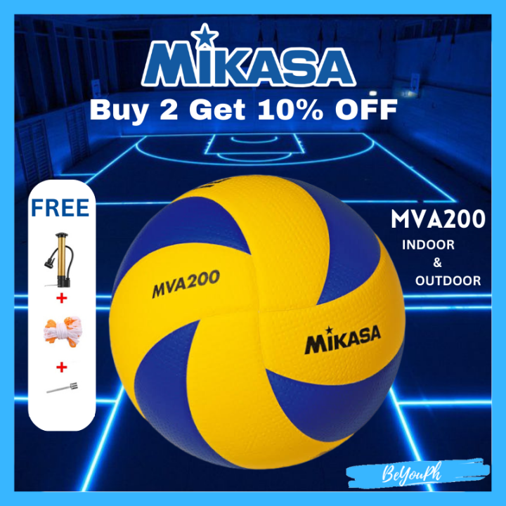MIKASA MVA200 Volleyball FIVB Ball Size 5 Original Team Sport with Free