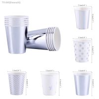 ✣ 10pcs 350ml Silver flash style Bachelor Singleism birthday party decorations adult kids supplies paper disposable tableware cups