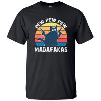 Anime Funny Cat Pew Pew Madafakas Kawaii Summer Cool Half Sleeved T Shirt Printed T Shirts Top Men Harajuku Cute Tshirt S-4XL-5XL-6XL